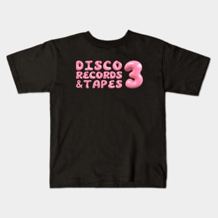 Disco 3 Records & Tapes (Funky - Option 2) Kids T-Shirt